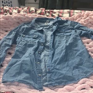 Denim cardigan